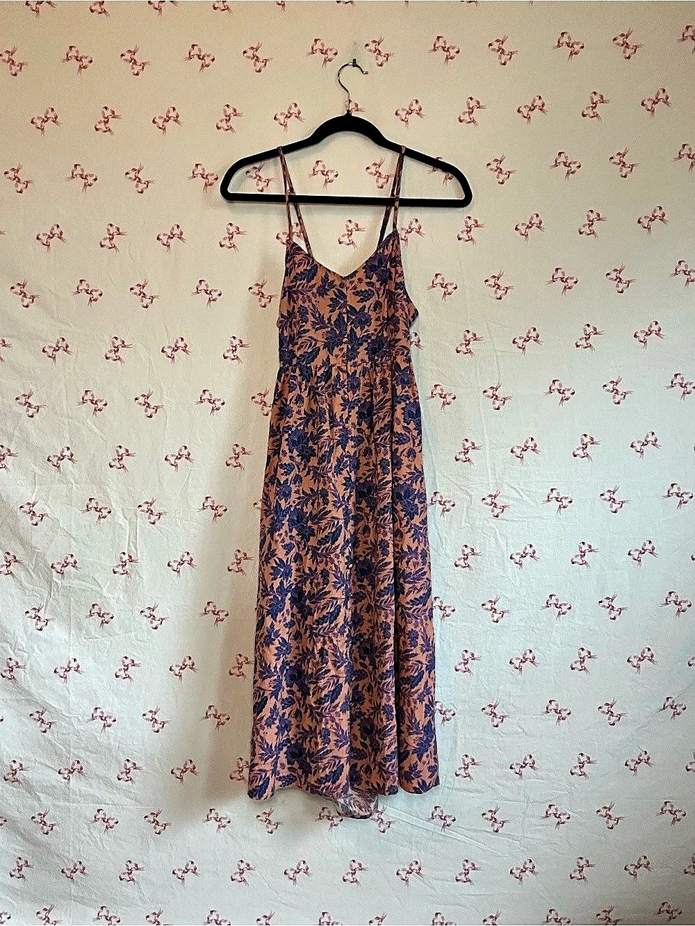 Universal Thread Floral Maxi Dress in Pink & Blue Size Medium Like New